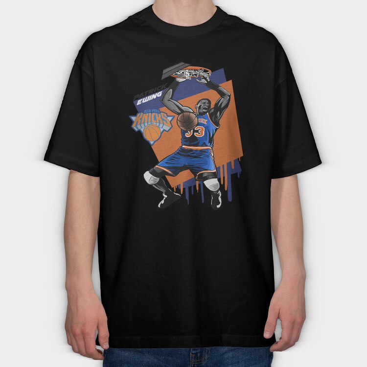 PATRICK EWING Art1, Tricou Oversize Barbati (Unisex)