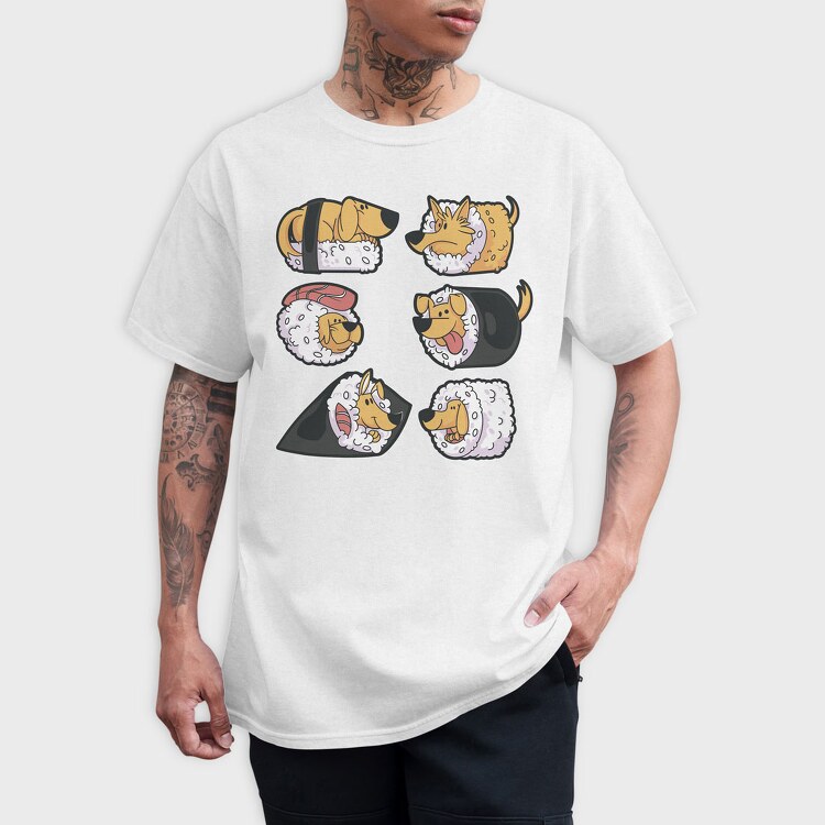 Dogs Sushi, Tricou Barbati (Unisex)