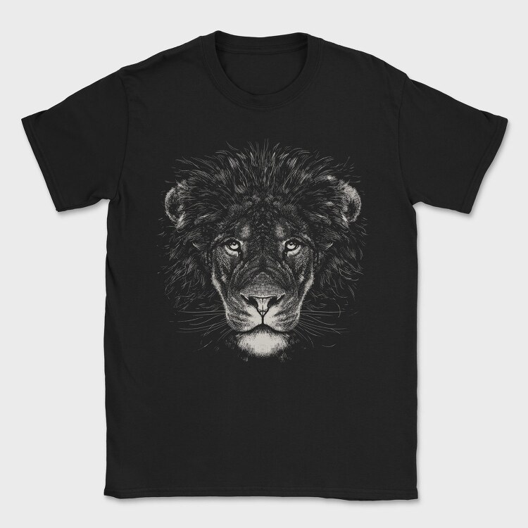 Monochrome Lion, Tricou Barbati (Unisex)