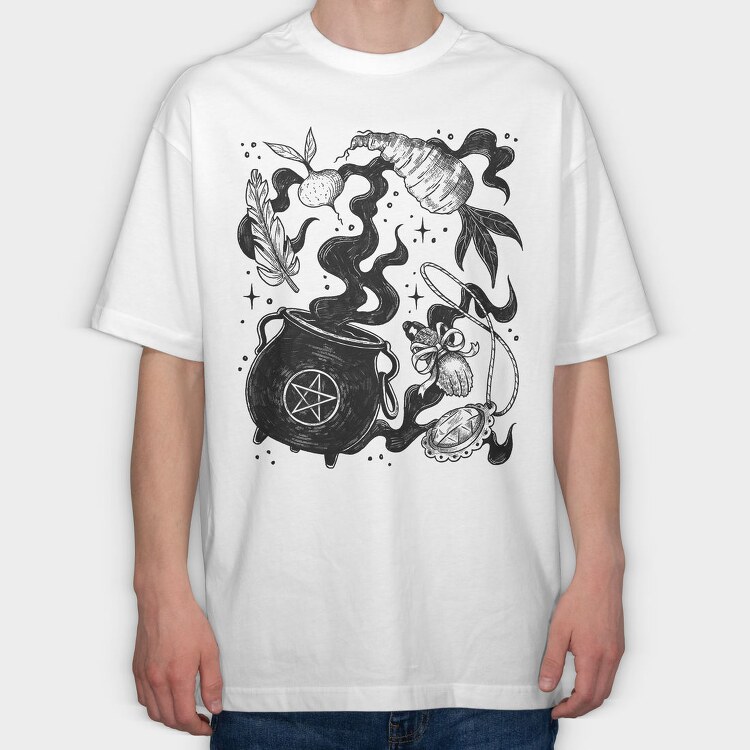 Witch 11, Tricou Oversize Barbati (Unisex)