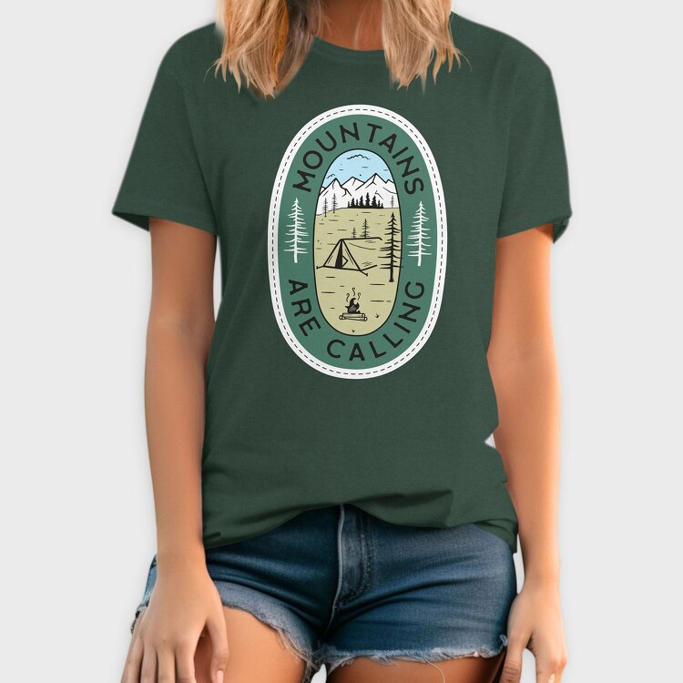 Mountains Are Calling Camp, Tricou Barbati (Unisex)