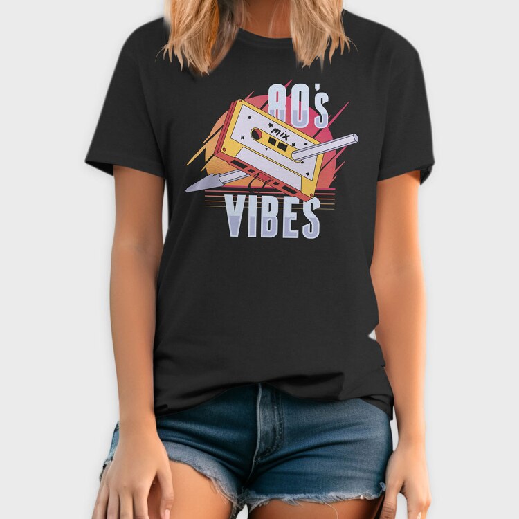 80 S Vibes Cassette, Tricou Barbati (Unisex)