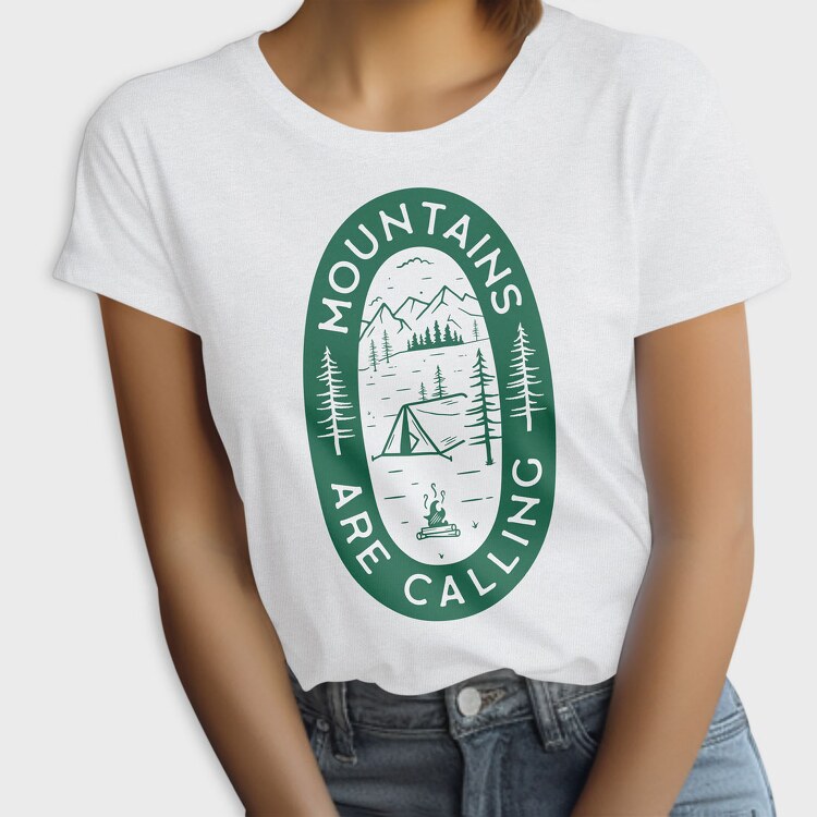 Mountains Are Calling Green, Tricou Femei