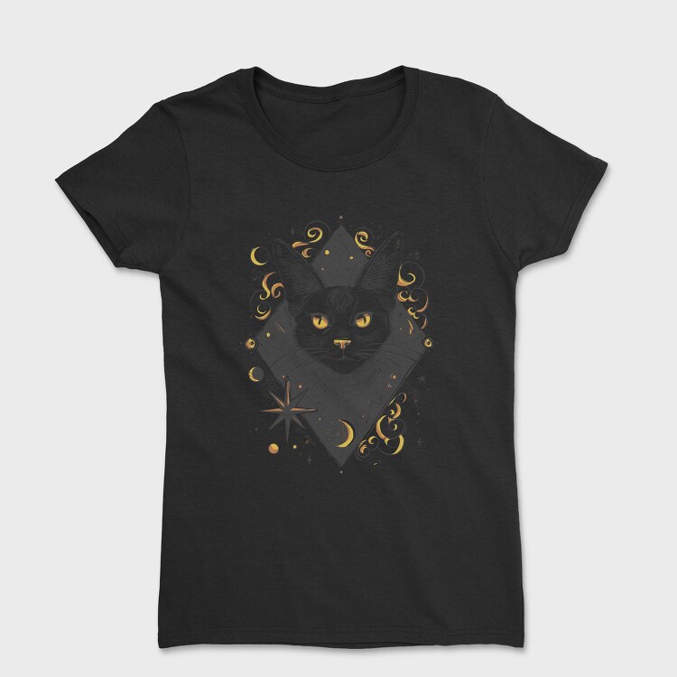 Cosmic Cat Orange, Tricou Femei