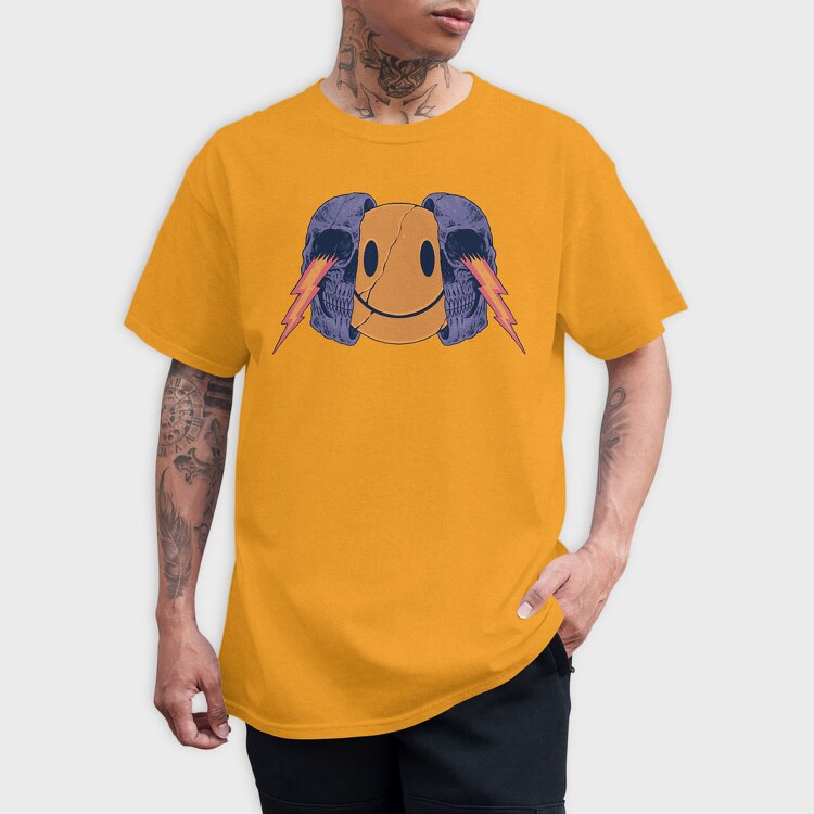 Smiley Skull, Tricou Barbati (Unisex)