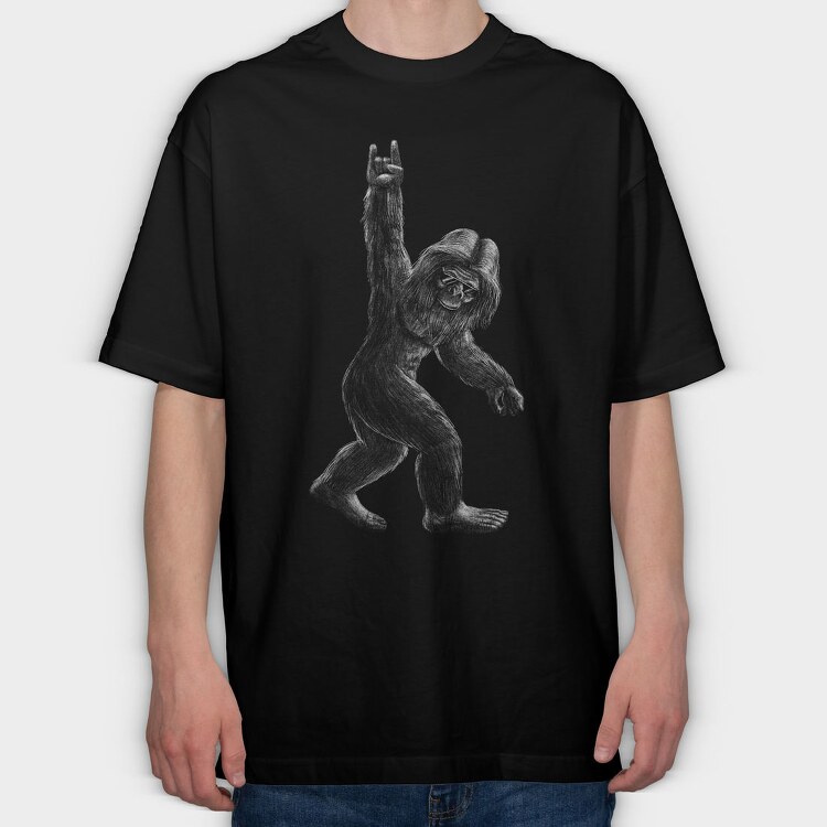 Big Foot Rock, Tricou Oversize Barbati (Unisex)
