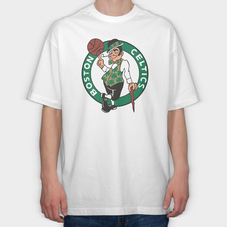 BOSTON CELTICS logo design, Tricou Oversize Barbati (Unisex)