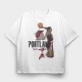 CLYDE DREXLER Art2, Tricou Oversize Barbati (Unisex)
