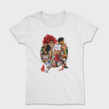 D ROSE Collage Art, Tricou Femei