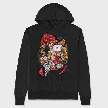 D ROSE Collage Art, Hanorac Oversize Barbati (Unisex)