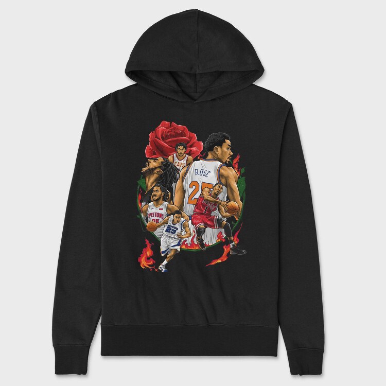 D ROSE Collage Art, Hanorac Oversize Barbati (Unisex)