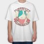 Coffee Cat Combination Mug Purrr Combo, Tricou Oversize Barbati (Unisex)