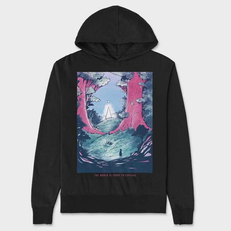 Fantasy Landscape 03, Hanorac Oversize Barbati (Unisex)