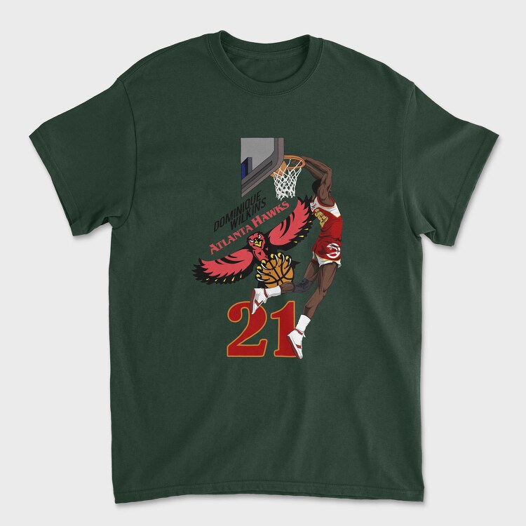 DOMINIQUE WILKINS Dunk1, Tricou Barbati (Unisex)