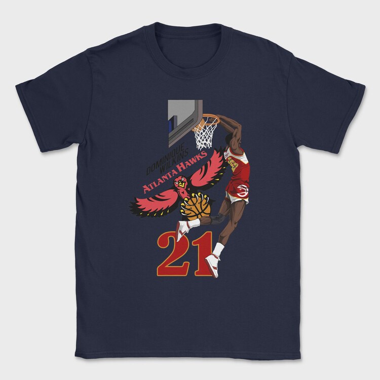 DOMINIQUE WILKINS Dunk1, Tricou Barbati (Unisex)