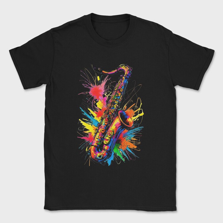 Colorful Saxophone, Tricou Barbati (Unisex)