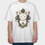 Space Sphynx Cat, Tricou Oversize Barbati (Unisex)