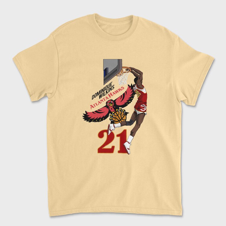 DOMINIQUE WILKINS Dunk1, Tricou Barbati (Unisex)