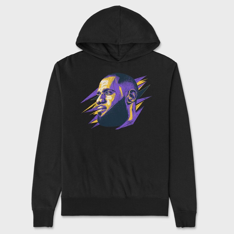 LEBRON JAMES Head Art, Hanorac Oversize Barbati (Unisex)