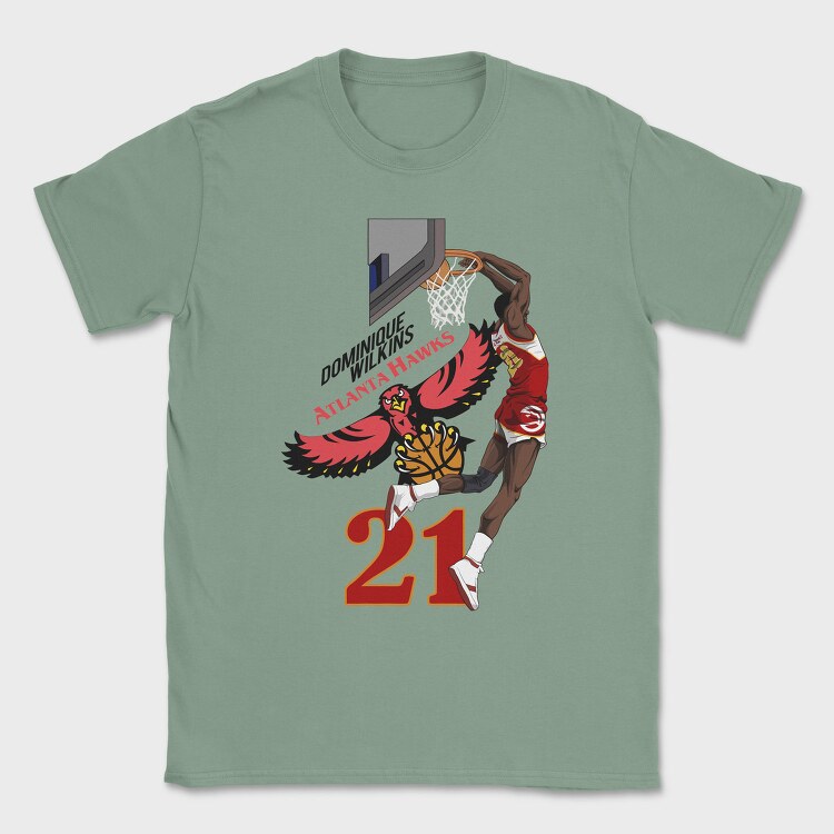 DOMINIQUE WILKINS Dunk1, Tricou Barbati (Unisex)