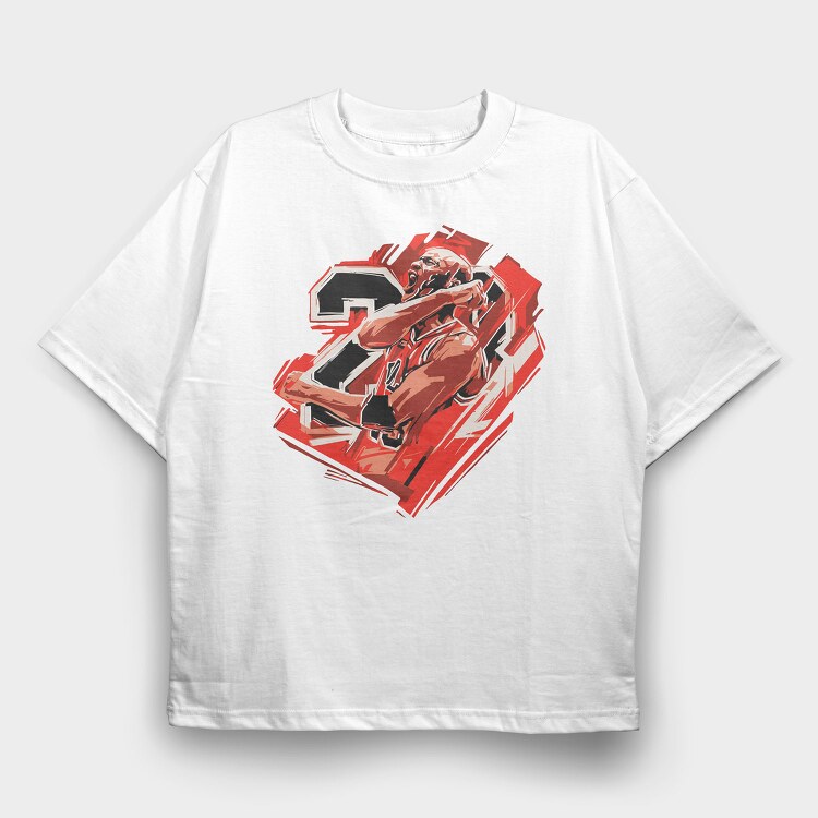 MICHAEL J Art Design1, Tricou Oversize Barbati (Unisex)