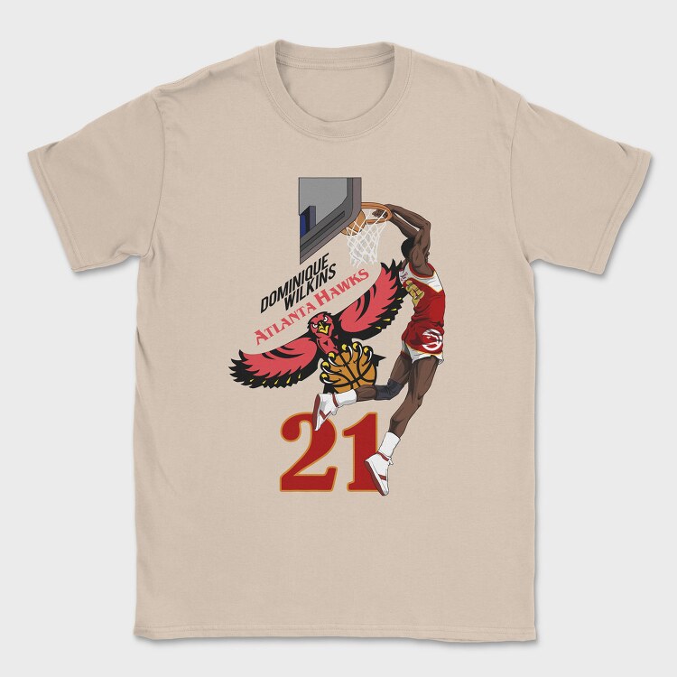 DOMINIQUE WILKINS Dunk1, Tricou Barbati (Unisex)