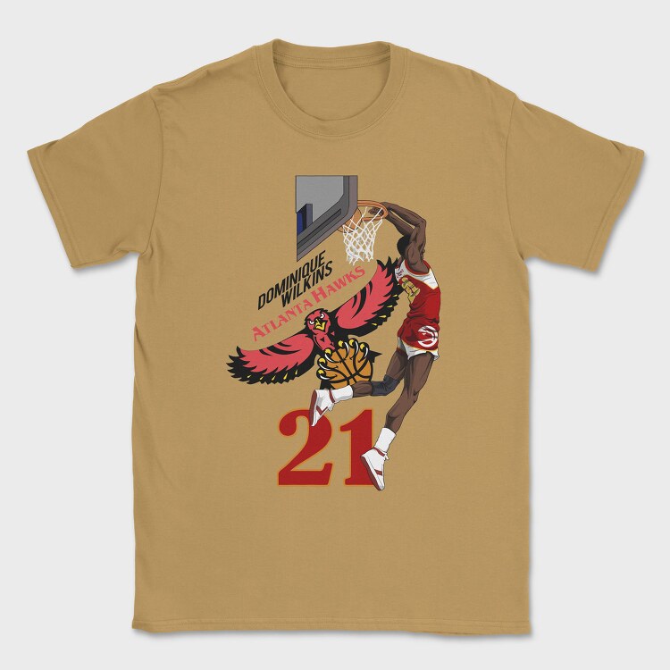 DOMINIQUE WILKINS Dunk1, Tricou Barbati (Unisex)