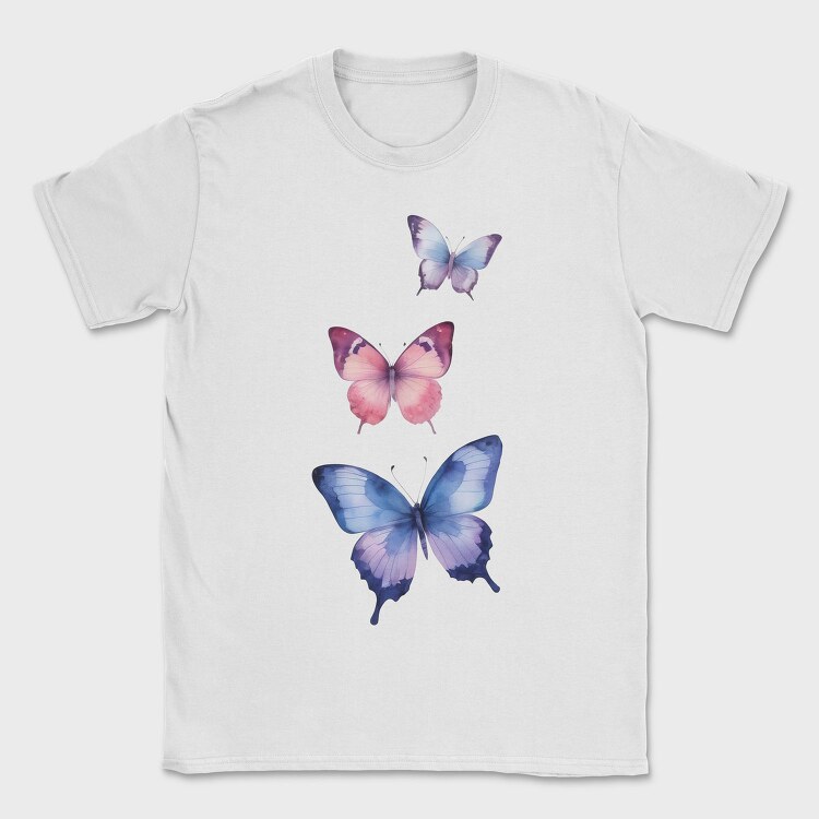 Colorful Watercolor Butterflies, Tricou Barbati (Unisex)
