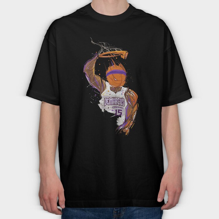 DEMARCUS COUSINS Art design1, Tricou Oversize Barbati (Unisex)