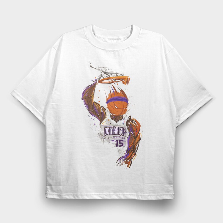DEMARCUS COUSINS Art design1, Tricou Oversize Barbati (Unisex)