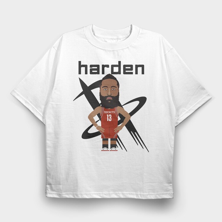 HARDEN Rockets, Tricou Oversize Barbati (Unisex)