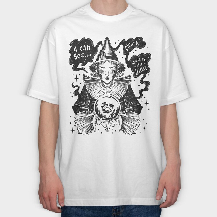Witch 04, Tricou Oversize Barbati (Unisex)