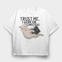 Computer Cat, Tricou Oversize Barbati (Unisex)