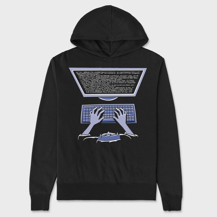 Computer Programming Coder, Hanorac Oversize Barbati (Unisex)