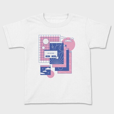 Computer Tabs Vaporwave 90S, Tricou Copii