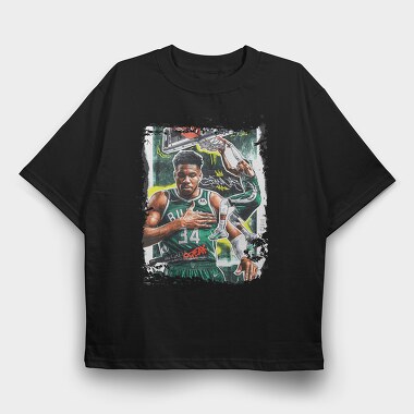 GIANNIS A Art1, Tricou Oversize Barbati (Unisex)