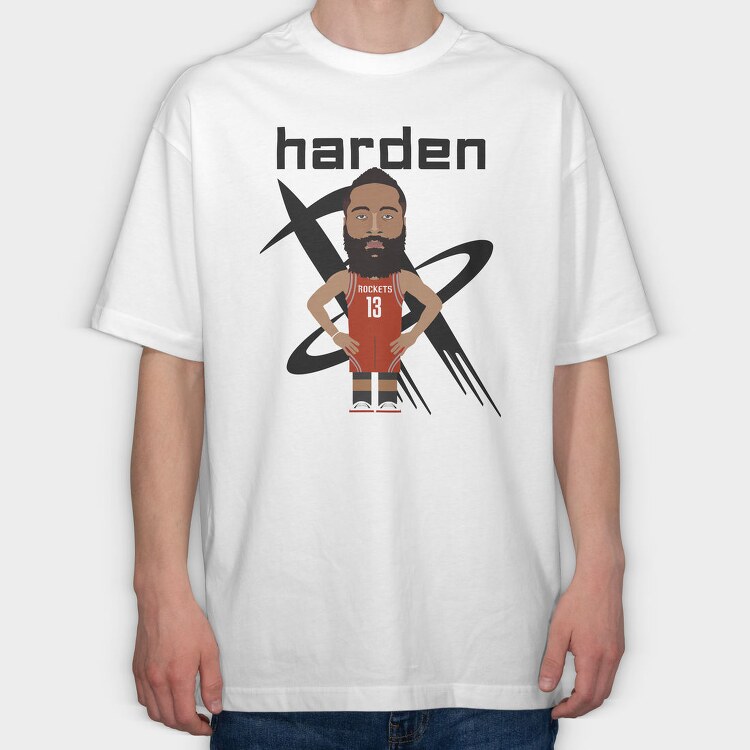 HARDEN Rockets, Tricou Oversize Barbati (Unisex)
