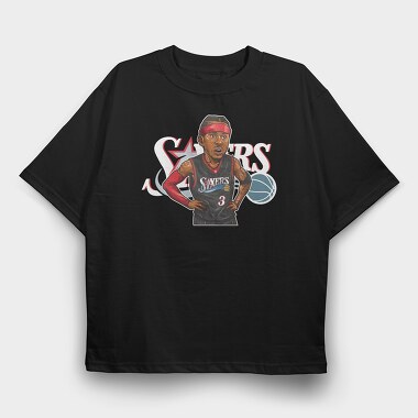 IVERSON Sixers, Tricou Oversize Barbati (Unisex)