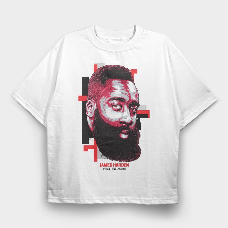 J HARDEN ART1, Tricou Oversize Barbati (Unisex)