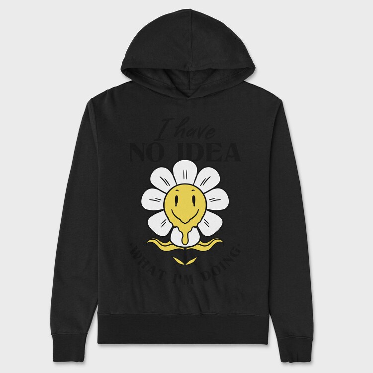 Confused Flower Quote Nc, Hanorac Oversize Barbati (Unisex)