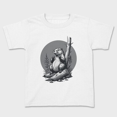 Contemplative Beaver, Tricou Copii