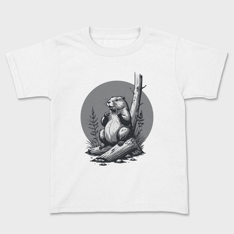 Contemplative Beaver, Tricou Copii