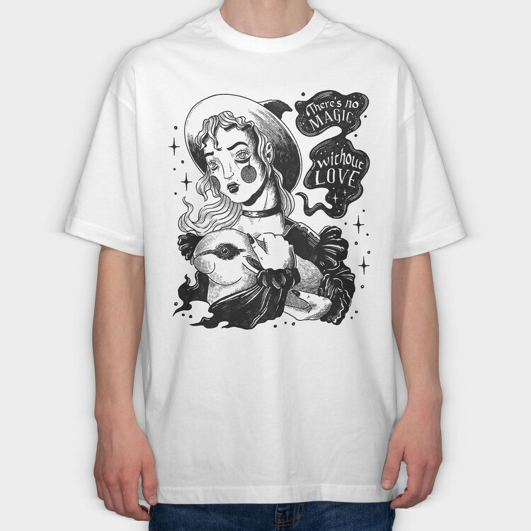 Witch 02, Tricou Oversize Barbati (Unisex)