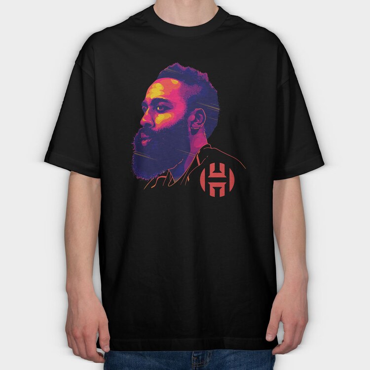 JAMES HARDEN Art1, Tricou Oversize Barbati (Unisex)