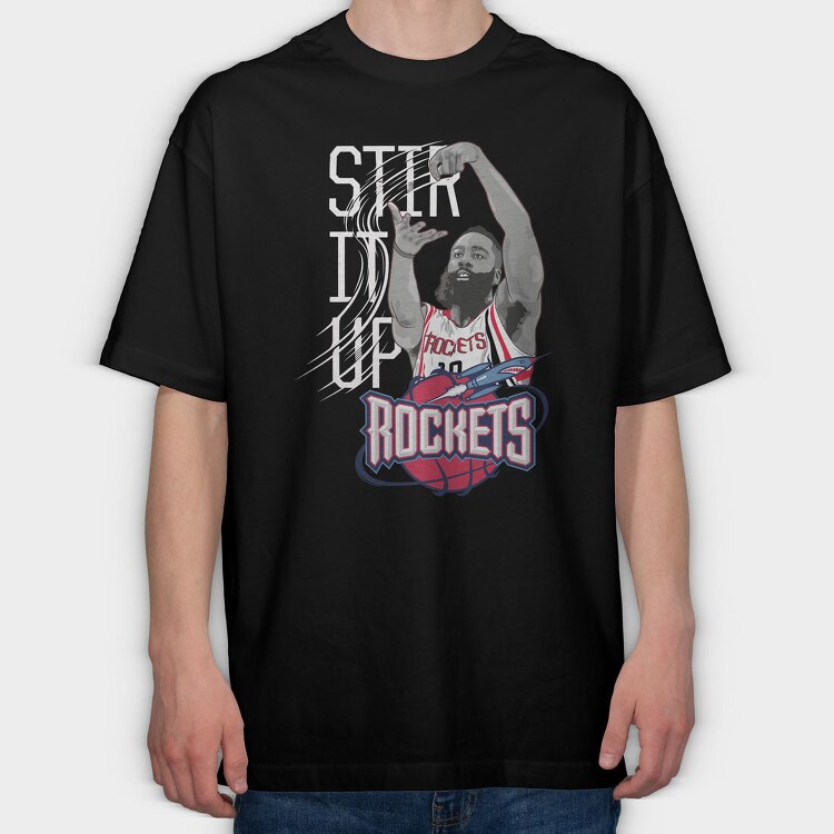 J HARDEN ART2, Tricou Oversize Barbati (Unisex)