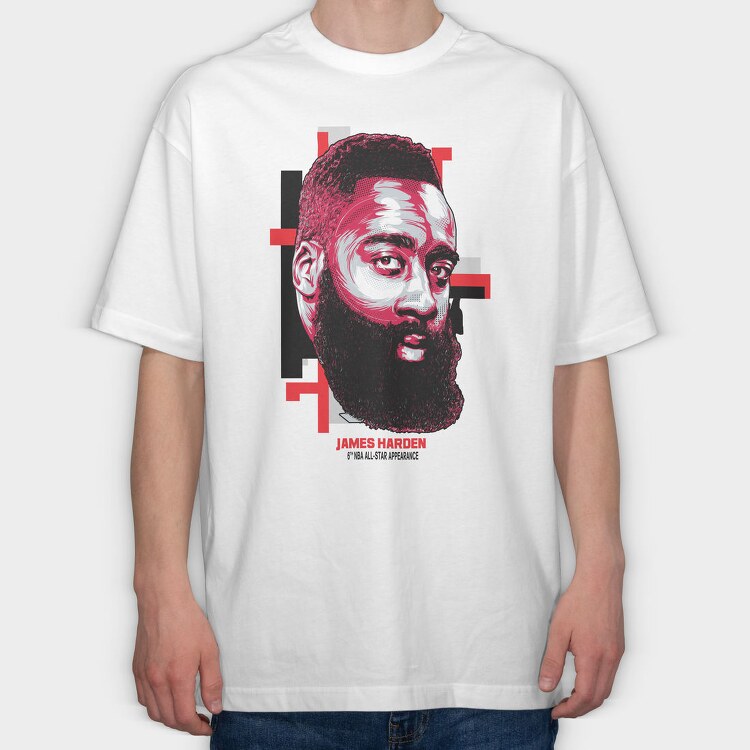 J HARDEN ART1, Tricou Oversize Barbati (Unisex)