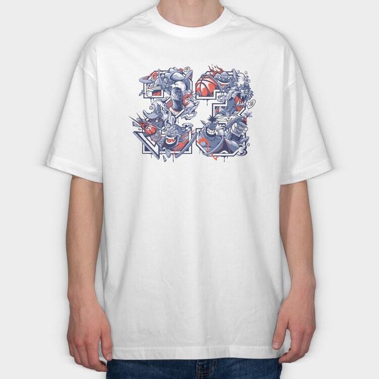 MJ Space Jam, Tricou Oversize Barbati (Unisex)