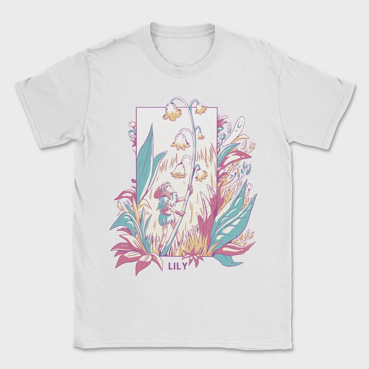 Cute Fairy With Flowers And Plants Fairycore, Tricou Barbati (Unisex)