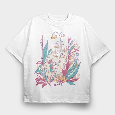 Cute Fairy With Flowers And Plants Fairycore, Tricou Oversize Barbati (Unisex)