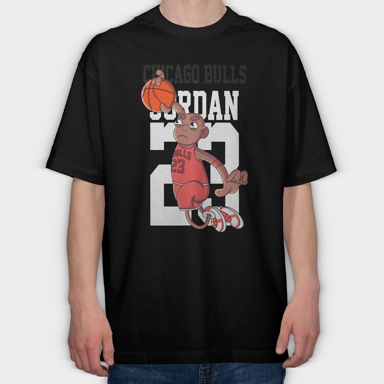JORDAN Cartoon Art, Tricou Oversize Barbati (Unisex)